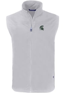 Cutter and Buck Michigan State Spartans Mens Grey Charter Sleeveless Jacket