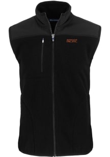 Cutter and Buck Pacific Tigers Mens Black Cascade Sherpa Sleeveless Jacket