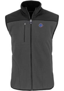 Cutter and Buck Boise State Broncos Mens Grey Cascade Sherpa Sleeveless Jacket