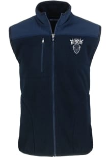 Cutter and Buck Howard Bison Mens Navy Blue Cascade Sherpa Sleeveless Jacket