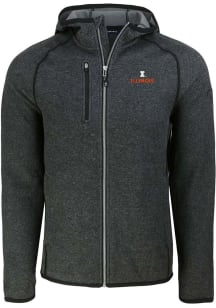 Cutter and Buck Illinois Fighting Illini Mens Charcoal Mainsail Light Weight Jacket