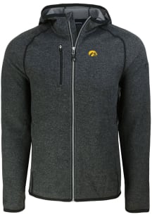 Cutter and Buck Iowa Hawkeyes Mens Charcoal Mainsail Light Weight Jacket