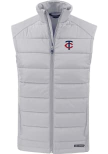 Cutter and Buck Minnesota Twins Mens Charcoal Evoke Sleeveless Jacket
