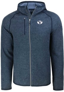 Cutter and Buck BYU Cougars Mens Navy Blue Mainsail Light Weight Jacket