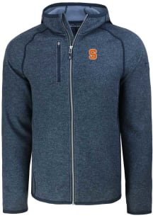 Cutter and Buck Syracuse Orange Mens Navy Blue Mainsail Light Weight Jacket