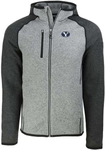 Cutter and Buck BYU Cougars Mens Grey Mainsail Light Weight Jacket