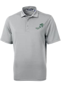 Cutter and Buck North Dakota State Bison Grey Virtue Eco Pique Vintage Big and Tall Polo