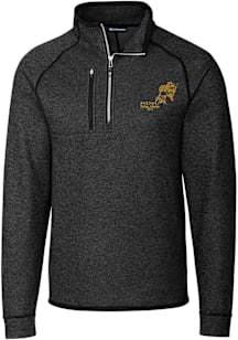 Cutter and Buck North Dakota State Bison Mens Charcoal Mainsail Vintage Big and Tall Qtr Zip