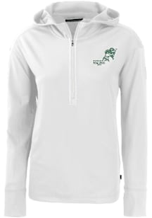 Cutter and Buck North Dakota State Bison Womens White Daybreak Hood Vintage Qtr Zip