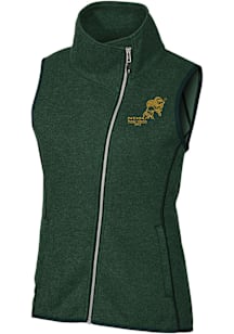 Cutter and Buck North Dakota State Bison Womens Green Mainsail Vintage Vest