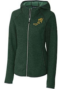 Cutter and Buck North Dakota State Bison Womens Green Mainsail Vintage Medium Weight Jacket