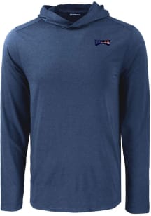 Cutter and Buck Philadelphia Eagles Mens Navy Blue Americana Coastline Eco Long Sleeve Hoodie