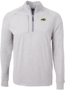 Cutter and Buck North Dakota State Bison Mens Grey Adapt Eco Big and Tall 1/4 Zip Pullover