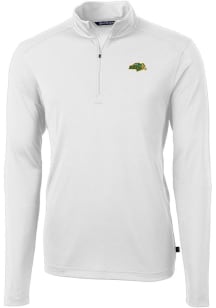 Cutter and Buck North Dakota State Bison Mens White Virtue Eco Pique Big and Tall 1/4 Zip Pullov..