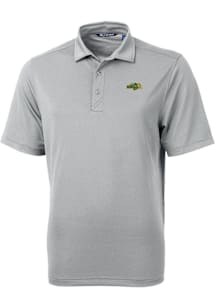Cutter and Buck North Dakota State Bison Mens Grey Virtue Eco Pique Short Sleeve Polo