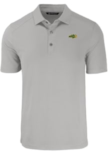 Cutter and Buck North Dakota State Bison Mens Grey Forge Eco Stretch Short Sleeve Polo