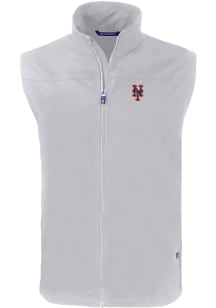 Cutter and Buck New York Mets Mens Grey Charter Sleeveless Jacket