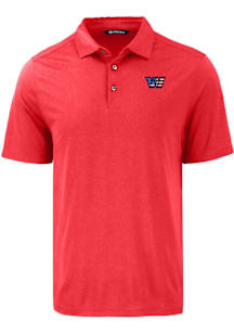 Cutter and Buck Washington Commanders Mens Red Americana Coastline Eco Short Sleeve Polo