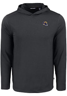 Cutter and Buck Los Angeles Rams Mens Black Helmet Coastline Eco Long Sleeve Lightweight Hoodie