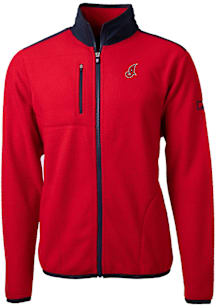 Cutter and Buck Cleveland Guardians Mens Red Cooperstown Cascade Sherpa Big and Tall Light Weight..