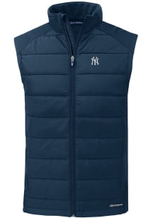 Cutter and Buck New York Yankees Mens Navy Blue Evoke Sleeveless Jacket