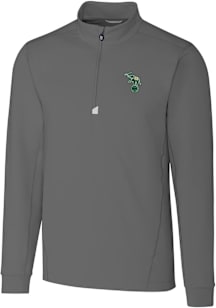 Cutter and Buck Oakland Athletics Mens Grey Cooperstown Traverse Big and Tall Qtr Zip