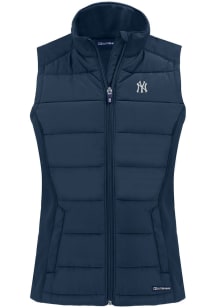 Cutter and Buck New York Yankees Womens Navy Blue Evoke Vest