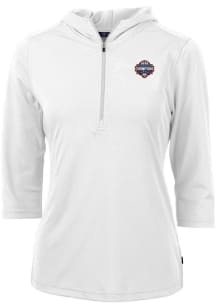Cutter and Buck UConn Huskies Womens White 2024 Mens Basketball Champions Virtue Eco Pique Hoode..