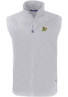 Cutter and Buck Oakland Athletics Big and Tall Grey Charter Mens Vest