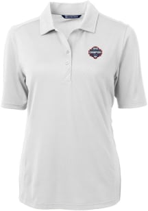 Cutter and Buck UConn Huskies Womens White 2024 Mens Basketball Champions Virtue Eco Pique Short..