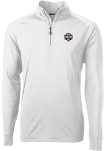 Cutter and Buck UConn Huskies Mens White 2024 Mens Basketball Champions Adapt Eco Knit Long Slee..