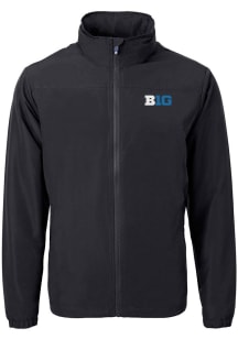Black Big Ten Cutter and Buck Mens Charter Eco Big and Tall Light Weight Jacket