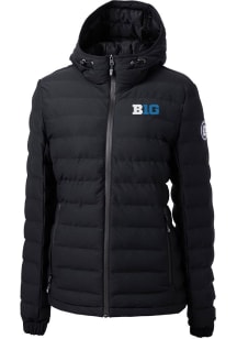 Womens Big Ten Black Cutter and Buck Mission Ridge Repreve Filled Jacket