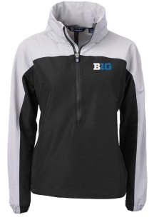Cutter and Buck Big Ten Womens Black Charter Eco Long Sleeve Pullover