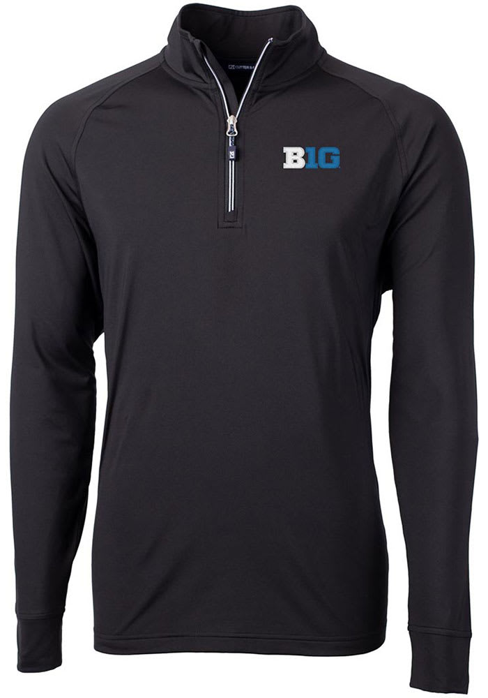 Cutter and Buck Mens BLACK Big Ten Adapt Eco Knit Long