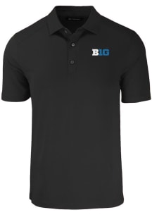 Cutter and Buck Big Ten Mens Black Forge Short Sleeve Polo