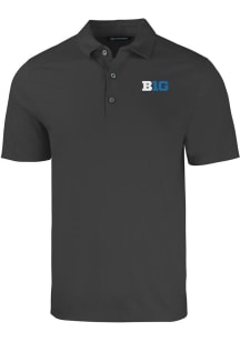 Cutter and Buck Big Ten Mens Black Forge Short Sleeve Polo