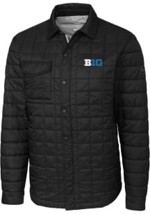 Cutter and Buck Big Ten Mens Black Rainier PrimaLoft Outerwear Lined Jacket