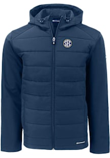 Cutter and Buck SEC Mens Navy Blue Evoke Hood Big and Tall Lined Jacket