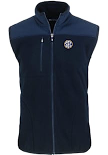 Cutter and Buck SEC Big and Tall Navy Blue Cascade Sherpa Mens Vest