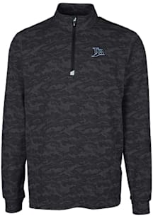 Cutter and Buck Tampa Bay Rays Mens Black Cooperstown Traverse Camo Long Sleeve Qtr Zip Pullover