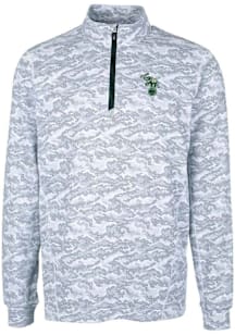 Cutter and Buck Oakland Athletics Mens Charcoal Cooperstown Traverse Camo Long Sleeve Qtr Zip Pull..