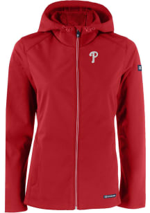 Cutter and Buck Philadelphia Phillies Womens Red Evoke Light Weight Jacket