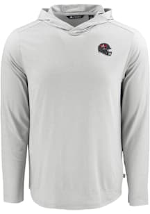Cutter and Buck Tampa Bay Buccaneers Mens Grey Helmet Coastline Eco Long Sleeve Hoodie