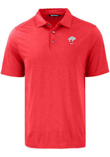 Cutter and Buck Buffalo Bills Mens Red Historic Coastline Eco Short Sleeve Polo