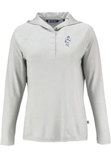 Cutter and Buck Tennessee Titans Womens Grey Historic Coastline Eco Hooded Sweatshirt