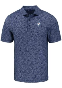Cutter and Buck Tennessee Titans Mens Navy Blue Historic Pike Pebble Short Sleeve Polo