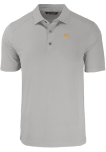 Cutter and Buck Pittsburgh Pirates Mens Grey Forge Short Sleeve Polo