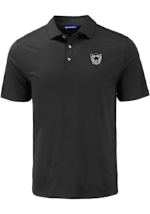 Cutter and Buck Las Vegas Raiders Mens Black Historic Coastline Eco Short Sleeve Polo