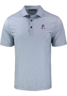 Cutter and Buck New England Patriots Mens Grey Historic Pike Pebble Short Sleeve Polo